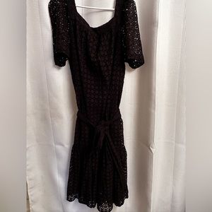 Never worn Anthropologie eyelit black dress